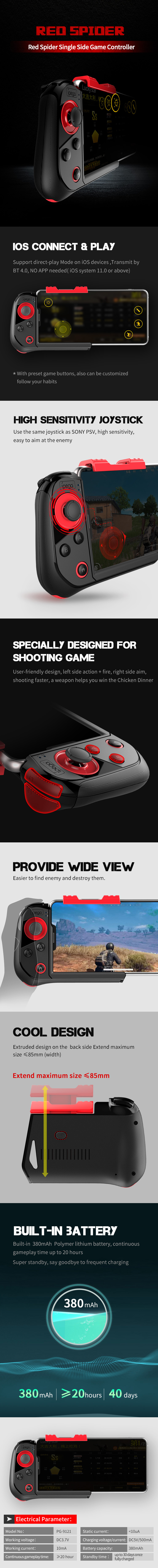 ipega pg-9121 bluetooth mobile pubg game pad controller joystick ipega pg-9121 bluetooth mobile pubg game pad controller joystick