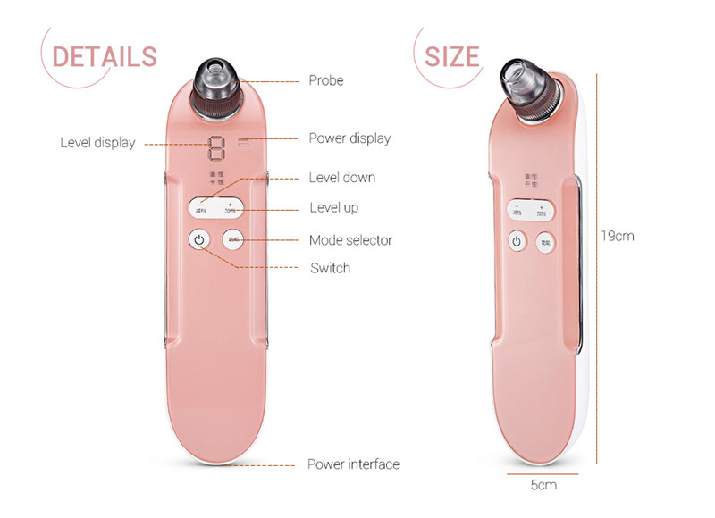 K-SKIN KD803A vacuum suction blackhead remover pore facial cleaner K-SKIN KD803A vacuum suction blackhead remover pore facial cleaner