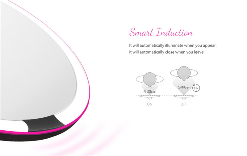 AMIRO LED lighted smart sensor makeup mirror