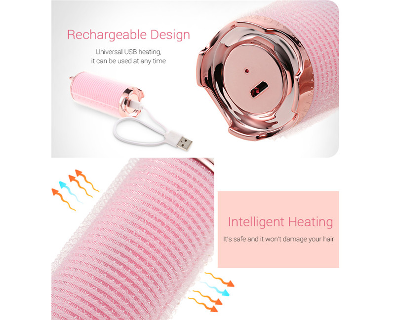 mini bangs USB rechargeable hair roller curler