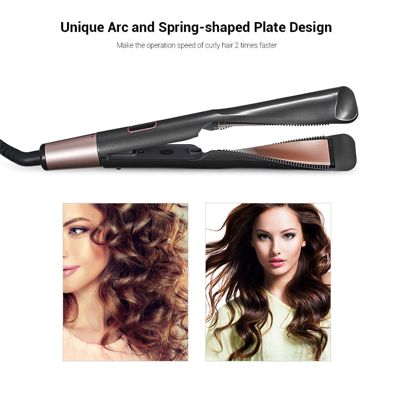 Gustala 2-In-1 hair curing irons hair culer straightener