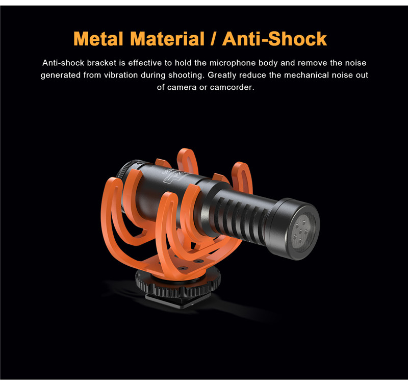 Pixel M80 universal video microphone iphone camera with shock mount Pixel M80 universal video microphone iphone camera with shock mount