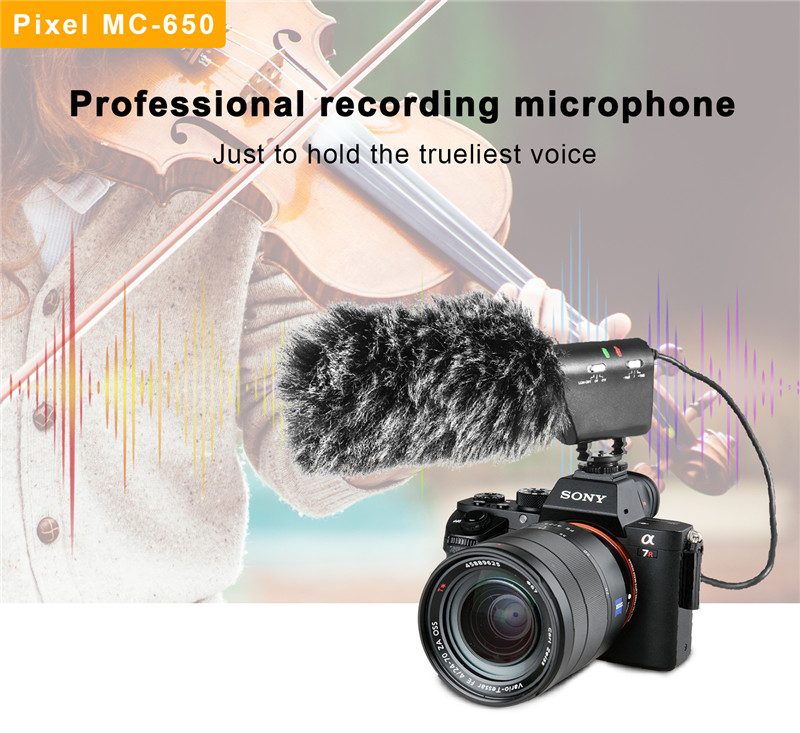 PIXEL MC650 on-camera microphone kit shotgun video mic
