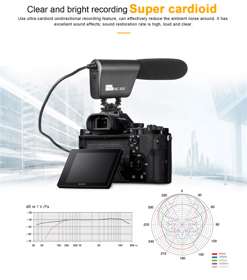 PIXEL MC650 on-camera microphone kit shotgun video mic