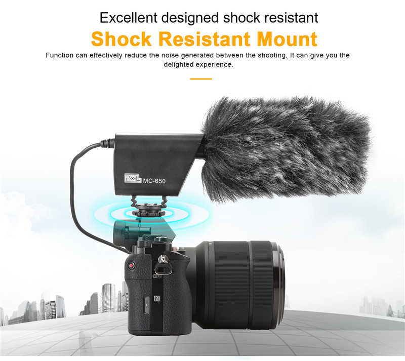 PIXEL MC650 on-camera microphone kit shotgun video mic