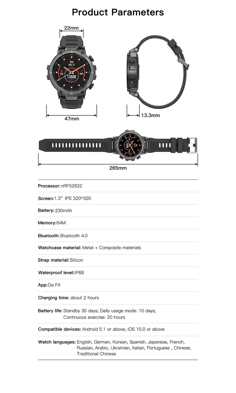 KOSPET Raptor Bluetooth Full Touch Smart Watches KOSPET Raptor Bluetooth Full Touch Smart Watches
