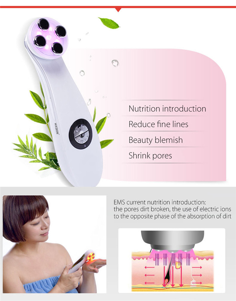 K_SKIN Mesoporation LED Photon Radio Frequency Facial Skin Massager