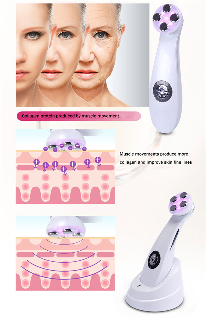 K_SKIN Mesoporation LED Photon Radio Frequency Facial Skin Massager