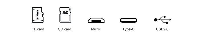 Cwxuan Type-C / Micro USB to OTG Hub Adapter TF Card Reader