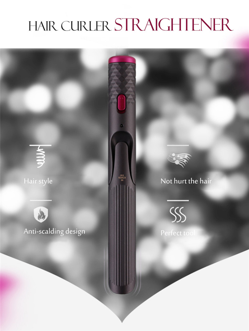 KSKIN KD3886A Rechargeable Hair Straightener Curler Roller KSKIN KD3886A Rechargeable Hair Straightener Curler Roller