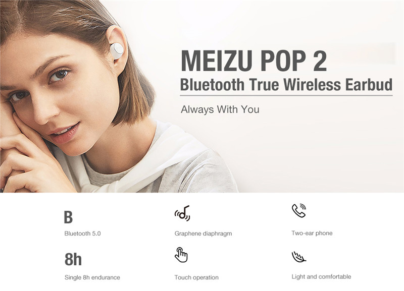 MEIZU POP 2 True Wireless Bluetooth Earbud MEIZU POP 2 True Wireless Bluetooth Earbud