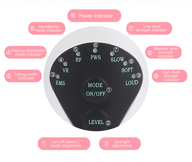 BC - 1901 EMS Ultrasonic Electric Facial Massager