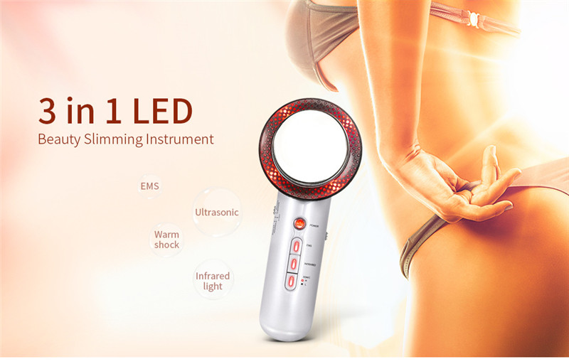 3 in 1 LED EMS Ultrasonic Micro-electric Skin Body Shaping Massager