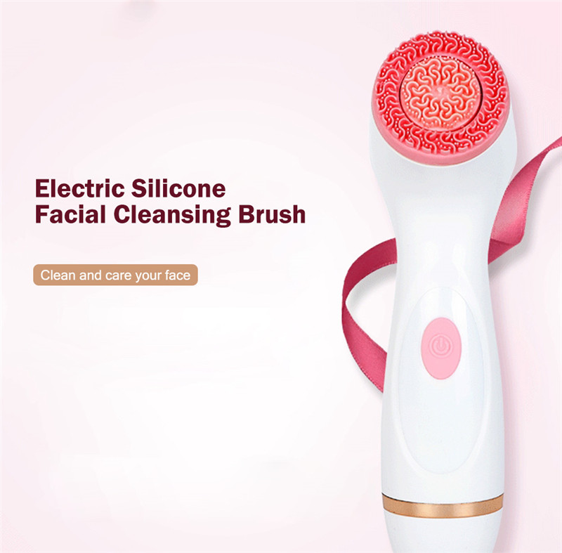 Sonic Facial Cleansing Brush Electric Silicone Face Deep Cleaner