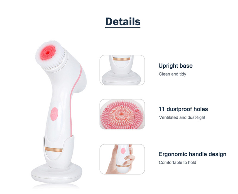 AE868 Electric Silicone Facial Cleansing Brush Sonic Vibration