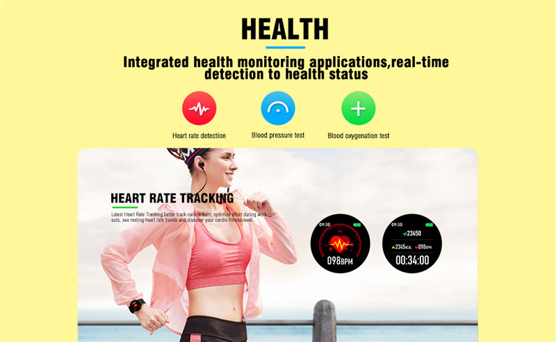 Kospet magic blood pressure test / heart rate detection smart watch