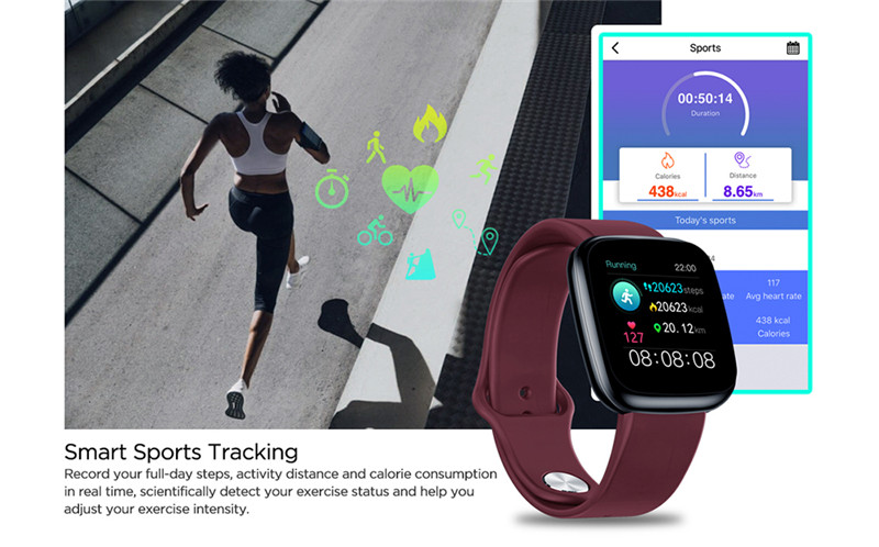 Zeblaze crystal 3 heart rate blood pressure oxygen monitor bluetooth smart watch