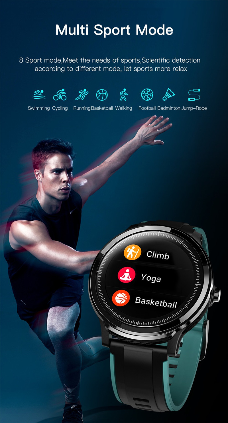 Kospet probe 1.3 inch smart sports watch fitness tracker health monitor bluetooth smartwatch