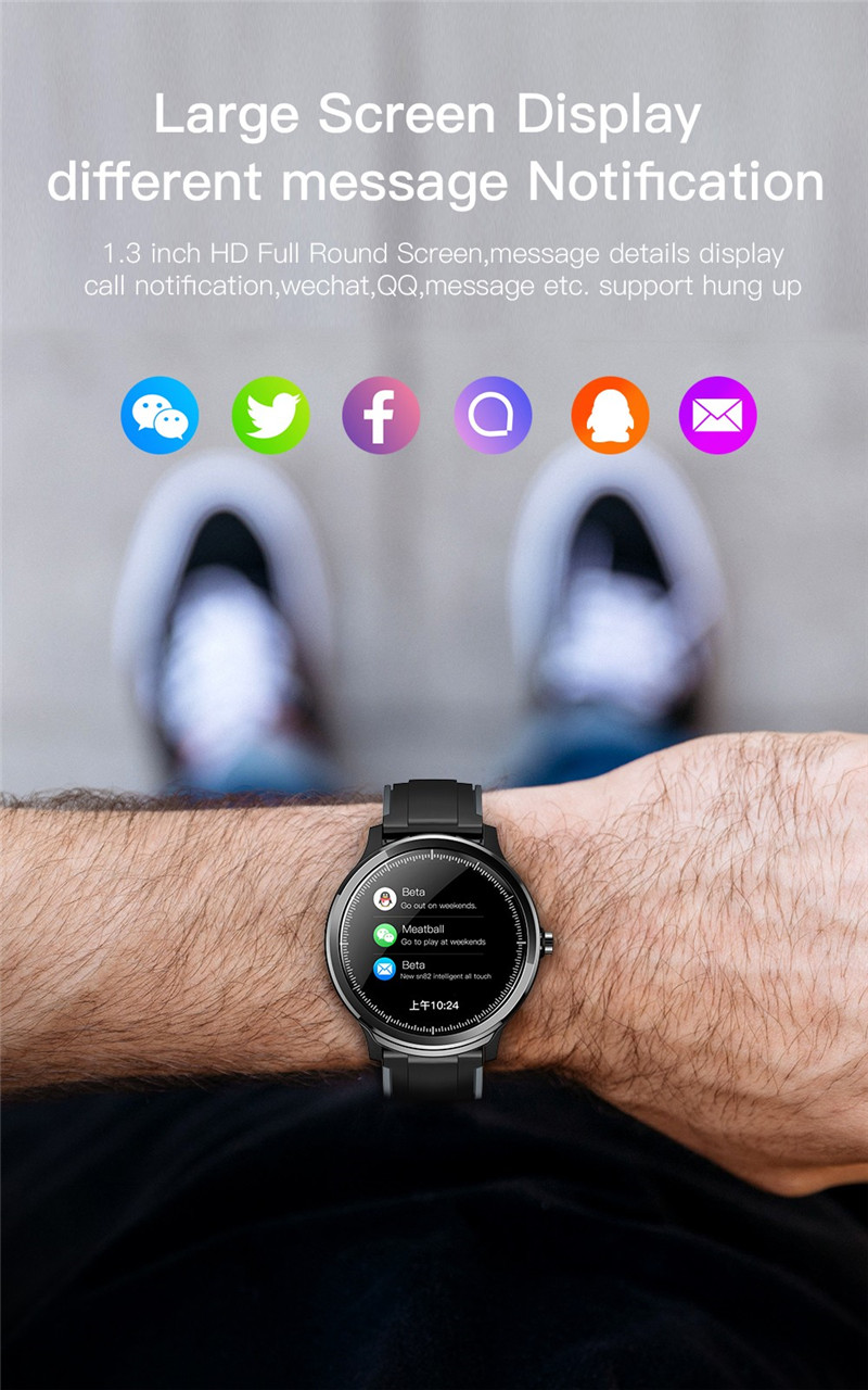 Kospet probe 1.3 inch smart sports watch fitness tracker health monitor bluetooth smartwatch