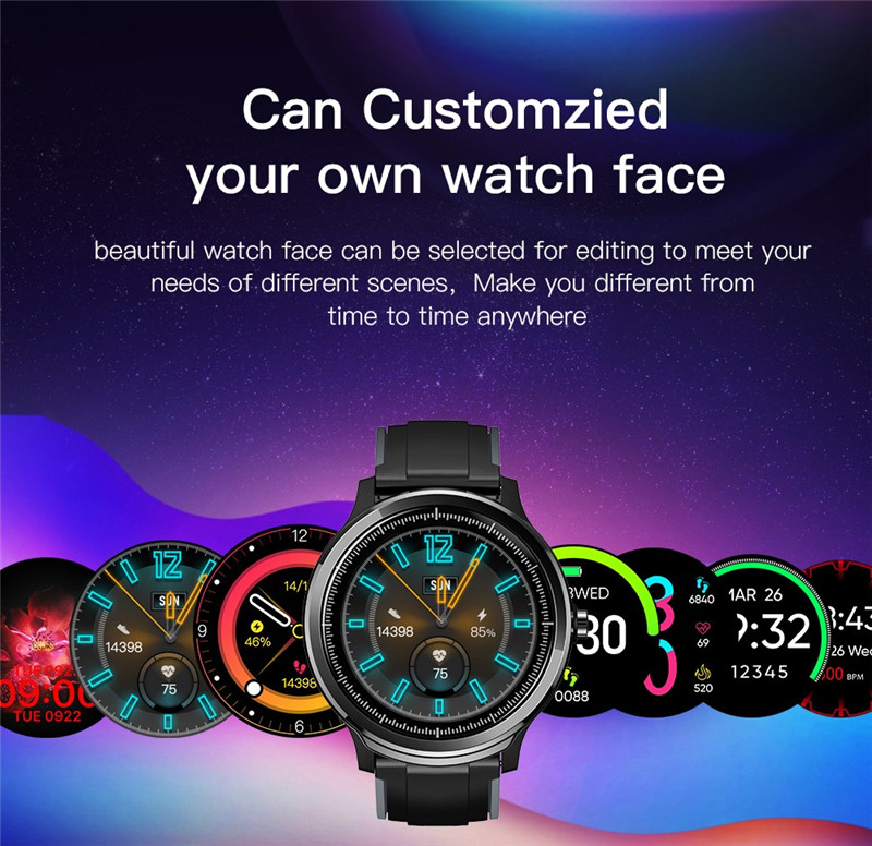 Kospet probe 1.3 inch smart sports watch fitness tracker health monitor bluetooth smartwatch