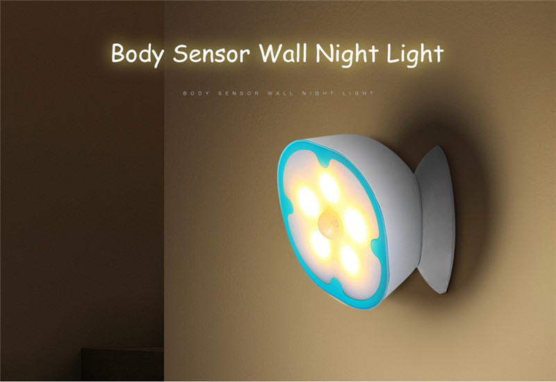 Magnetic Base Induction Body Sensor Wall Night Light