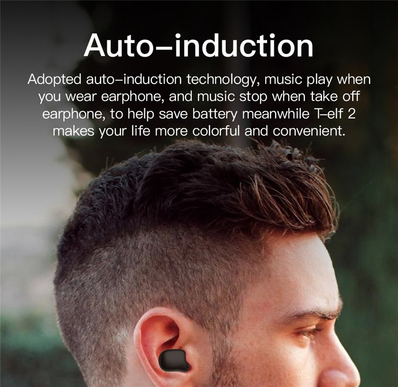 Bluedio T-elf 2 True Wireless Bluetooth Earbuds Touch Control Earphones