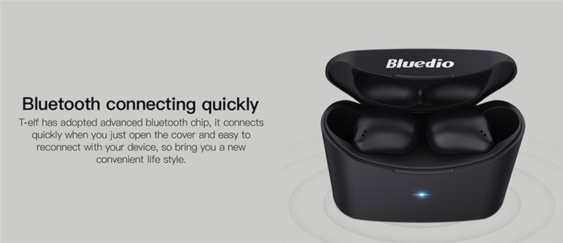 Bluedio T-elf 2 True Wireless Bluetooth Earbuds Touch Control Earphones