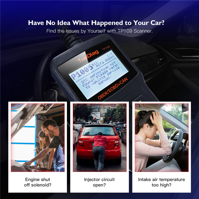 JDiag TP109 Car Diagnostic Scanning Instrument Code Reader JDiag TP109 Car Diagnostic Scanning Instrument Code Reader