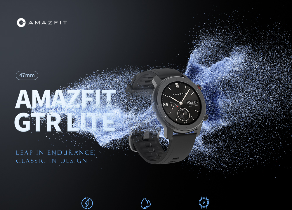 Amazfit GTR lite 47mm aluminum smart watch