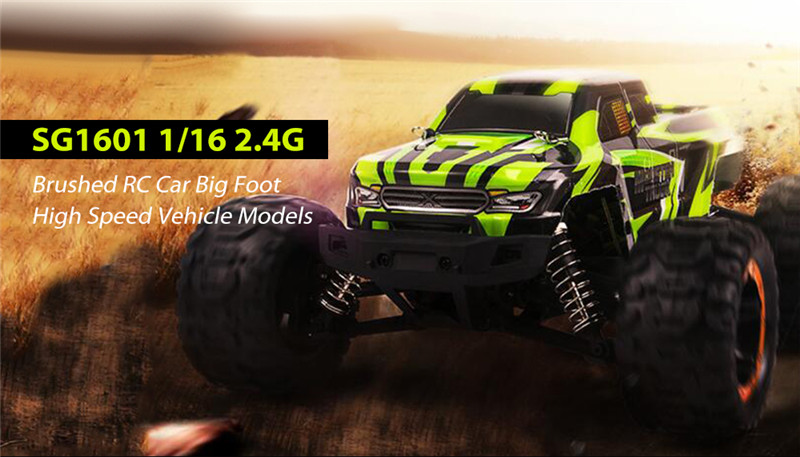 SG1601 1/16 2.4G Brushed RC Car Big Foot High Speed ​​Vehicle Models