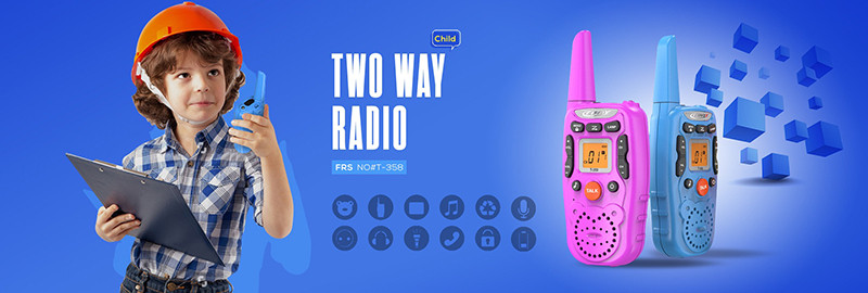 T-358 Kids Walkie Talkie Kids Portable 2 Way Transceiver