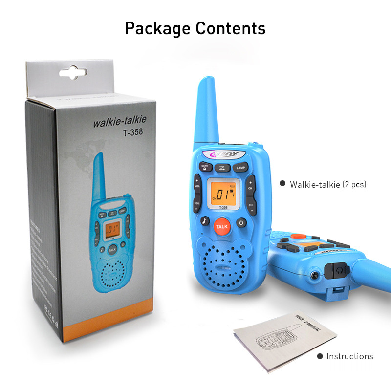 T-358 Kids Walkie Talkie Kids Portable 2 Way Transceiver