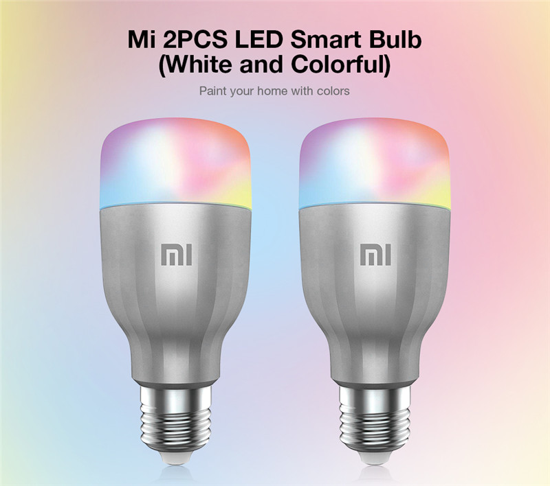 Xiaomi 2PCS LED smart bulbs white colorful light