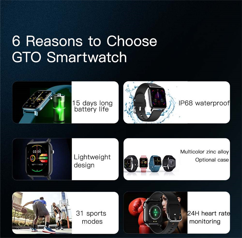 Kospet GTO IML Metal Case Sport Waterproof Smart Watch Kospet GTO IML Metal Case Sport Waterproof Smart Watch