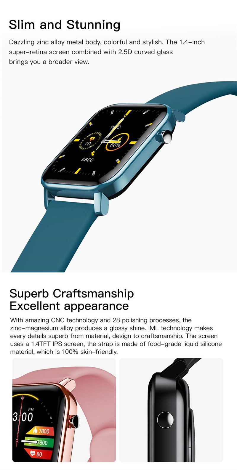 Kospet GTO IML Metal Case Sport Waterproof Smart Watch