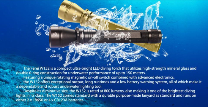 w152B Waterproof flashlight