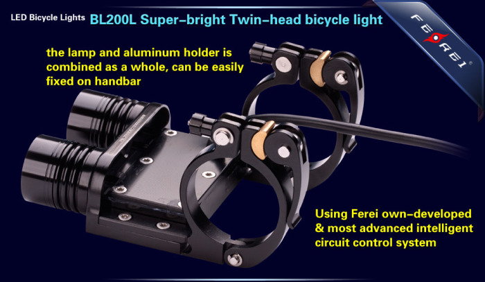 BL200 2X800 LM led bicycle light