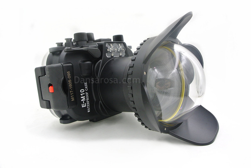 Fisheye dome port for Olympus OM-D E-M10 underwater housing