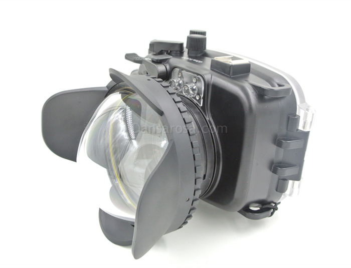 Fisheye dome port for Fujifilm X100S underwater housing