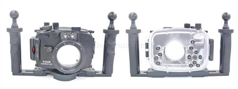 Fujifilm X100S underwater housing double handles aluminum tray set