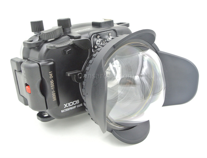 Fisheye dome port for Fujifilm X100S underwater housing