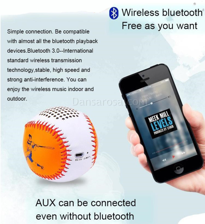 Baseball mini bluetooth speaker baseball