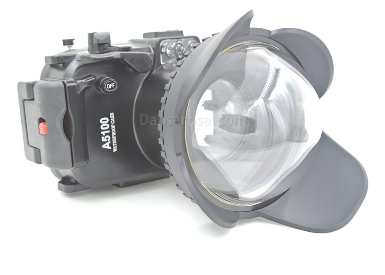 Fisheye dome port for Sony A5100 underwater housing