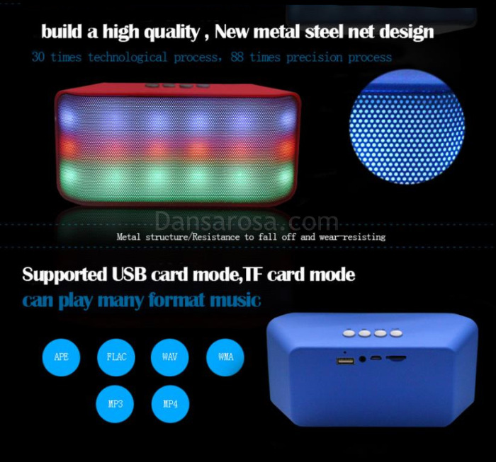 LED Flash Light Mini Bluetooth Speaker V3168