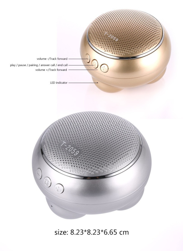 Portable Mini Bluetooth Speaker Subwoofer T2059