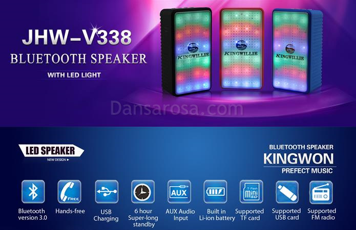 JHW-V338 LED Light Bluetooth Speaker Sound Box