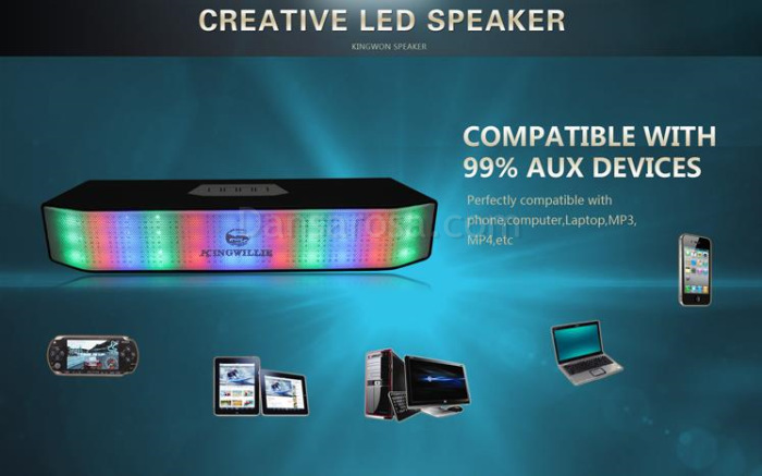 JHW-V336 LED Light Portable Mini Bluetooth Speaker Sound Box