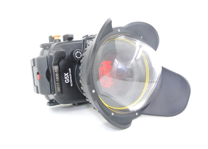 Fisheye dome port for Canon G5X underwater housing