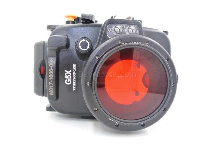 red filter for Canon g5x underwater housing
