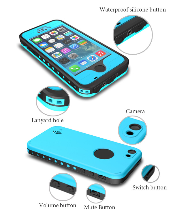 1m waterproofing housing for iphone 5 5s